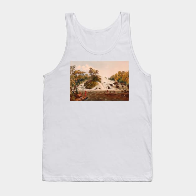 Indigenous people fishing in the river Tank Top by Marccelus